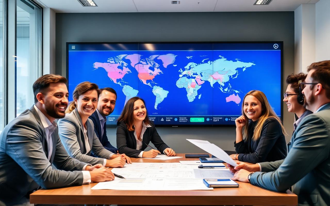 Vipimpex logistics team reviewing global shipping operations